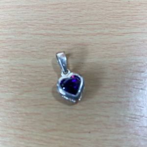 Amethyst heart charm